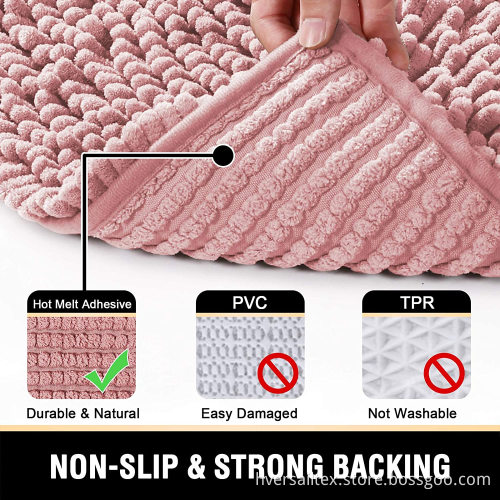Upgraded Extra Soft Absorbent Chenille Plush Bath Rug